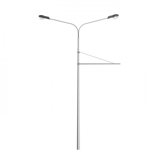 Опора контактной сети граненая прямостоечная МКС-10/12П-1500-ц 290х480х10 мм