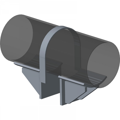 Опора неподвижная хомутовая с дополнительными упорами для тепловых сетей ТС-669.00.00 1020х290х642 мм Серия 5.903-13 выпуск 7-95 78 кг