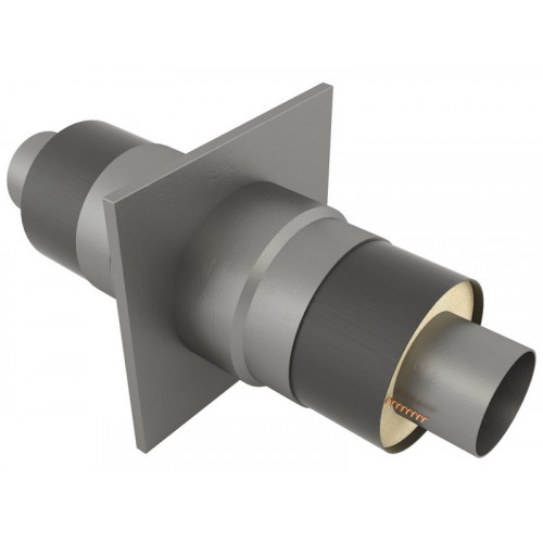 Опора неподвижная щитовая в оцинкованной ППУ изоляции для тепловых сетей 17Г1С 89х180х295х2000 мм ГОСТ 30732-2006 41,6 кг