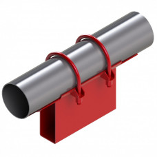 Опора неподвижная хомутовая корпусная для тепловых сетей исп. А13 / АС13 ВСт3 377х200х680х101 мм ОСТ 36-146-88 28,4 кг