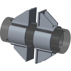 Опора неподвижная двухупорная усиленная с дополнительными подушками для тепловых сетей ТС-663.00.00 720х280х270х980 мм Серия 5.903-13 выпуск 7-95 90 кг