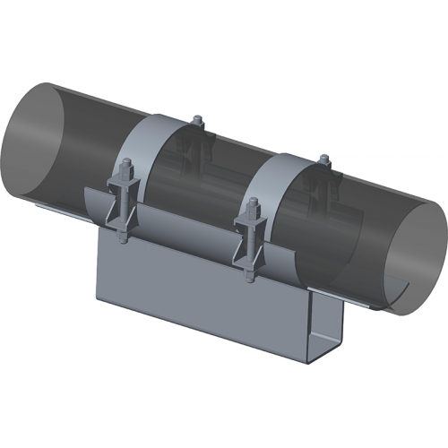 Опора неподвижная бугельная с корпусом для тепловых сетей ТС-671.00.00 1020х600х680х100 мм Серия 5.903-13 выпуск 7-95 241,1 кг