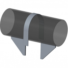 Опора неподвижная хомутовая для тепловых сетей ТС-659.00.00-04 76х25х75 мм Серия 5.903-13 выпуск 7-95 0,5 кг