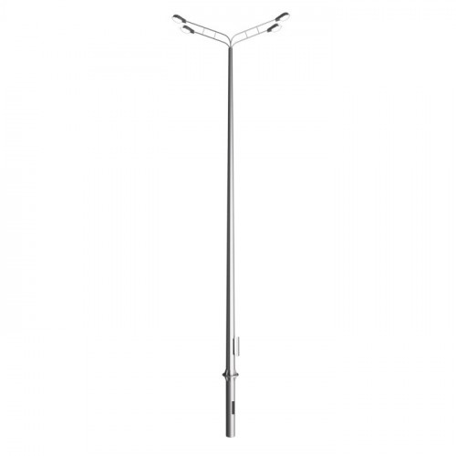 Опора освещения силовая граненая фланцевая круглая ОМОС-19Ф-0,7 Ст3сп5 100х340х9 мм