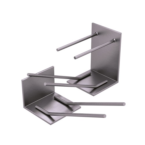 Закладная деталь для железобетонных конструкций оцинкованная уголок МН530 125х80х8 мм Серия 1.400-15 Выпуск 1